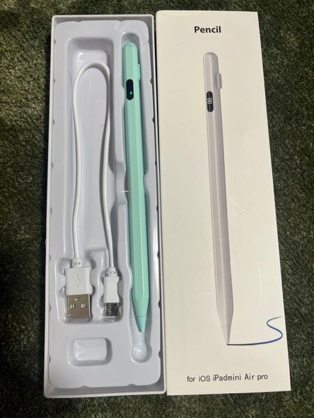 apple iPad専用 高機能タッチペン 新型バッテリー残量ディスプレイ表示 非純正品