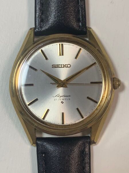 SEIKO スカイライナー手巻き時計 21 Jewels シルバー/ゴールド