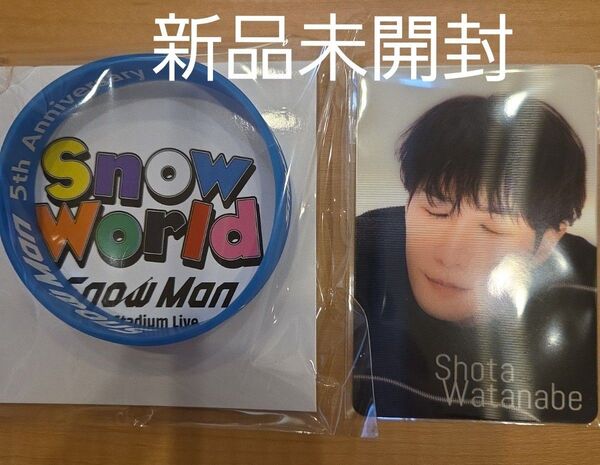 Snow Man スノーワールド 渡辺翔太 ラバーバンド チラ見カード