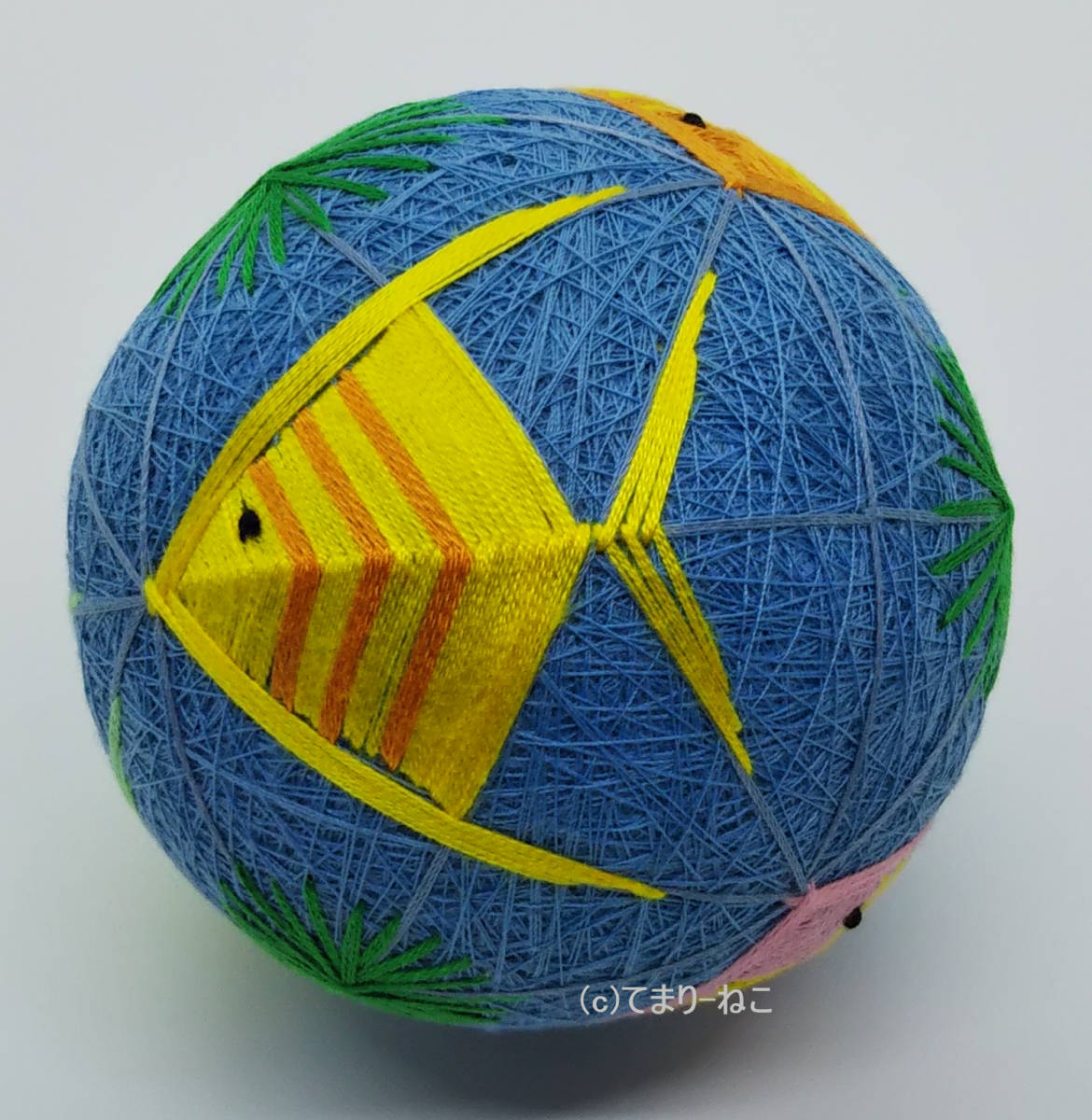 Temari Tropical Fish Blue Mix Temari Temari Temari, handmade works, interior, miscellaneous goods, ornament, object