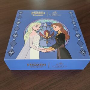 あああ、アナ雪xゴディバがうちゅくしい!空箱 約14x14x4cm GODIVAFrozenワールドオブフローズンゴディバ香港限定