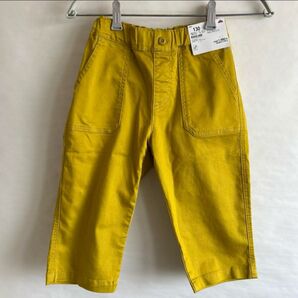 TOPVALU ツイルカラークロップドパンツ 130cm