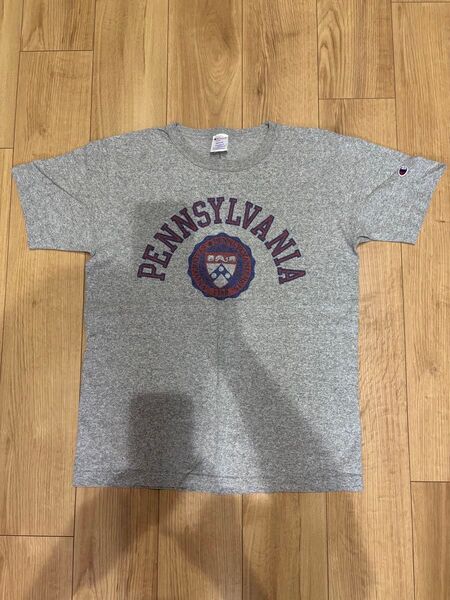 Champion ペンシルバニア大学 カレッジロゴ T1011 Tシャツ グレー size:M