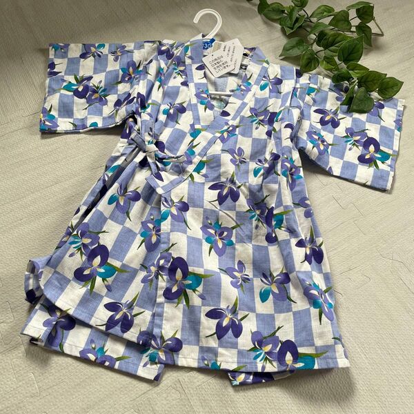 日本製 新品 130 甚平 浴衣 女の子 夏祭り 子供甚平 女の子