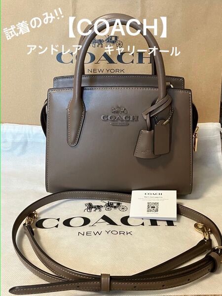 試着のみ!! 【COACH】アンドレア キャリーオール 2WAY ショルダーバッグ