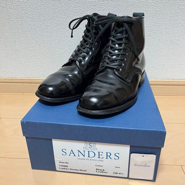 サンダース SANDERS 1208B Steven alan別注 レースアップブーツ UK 4.5 24.5cm ダービーブーツ