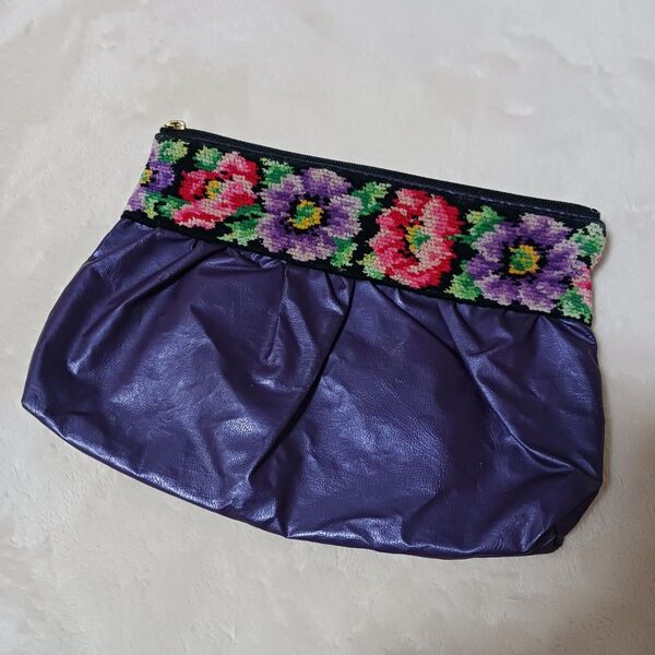 FEILER 花柄刺繍 ポーチ 5小物43 フェイラー 化粧 サニタリーケース 小物入れ メイクポーチ