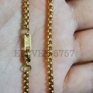 18金 K18 メンズ ベネチアン チェーン ゴールド ネックレス K18刻印 4