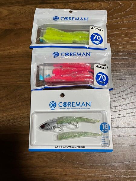 COREMAN IJ-16 IRON JIGHEAD アイアンジグヘッド アルカリワーム 2個セット 未使用品 シーバス