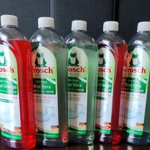 フロッシュ 食器用洗剤 詰め替え用 アロエヴェラ ブラッドオレンジ 750ミリリットル 5本