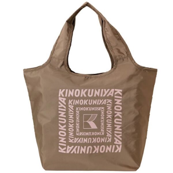 KINOKUNIYA エコバッグ ブラウン くるみ