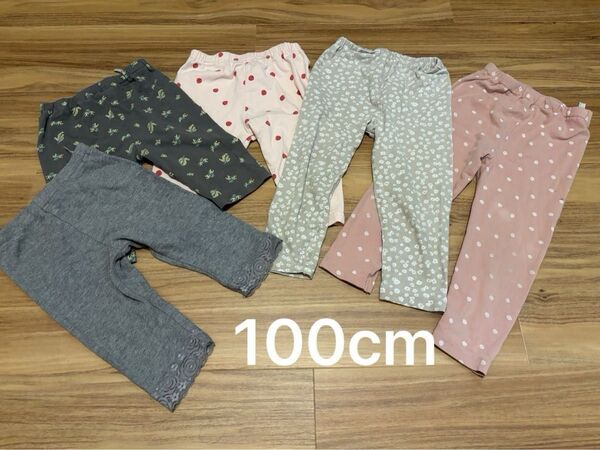 スパッツ タイツ ズボン 女の子 子供服 100cm まとめ売り 半ズボン 夏 キッズ ストレッチ ボトムス 花柄 フルーツ柄