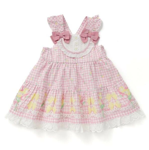 クーラクール ピンク ジャンパースカート 120 新品 チューリップ