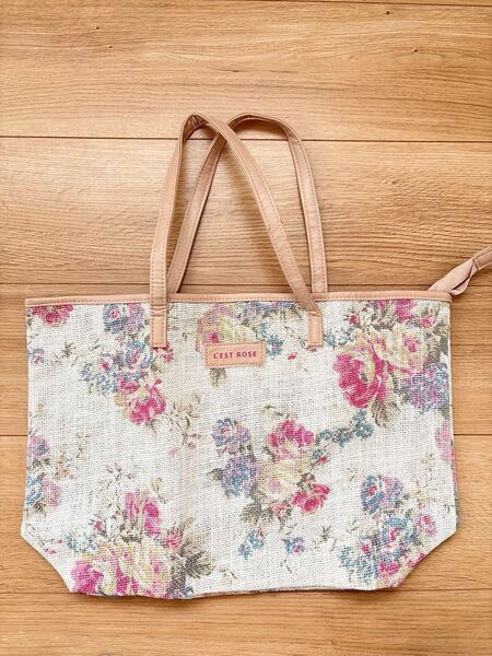 L'EST ROSE レストローズ ムック本付録 花柄麻トートバッグ 新品未使用