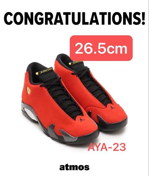 エアジョーダン14 フェラーリ 26.5cm Nike Air Jordan 14 "Ferrari"
