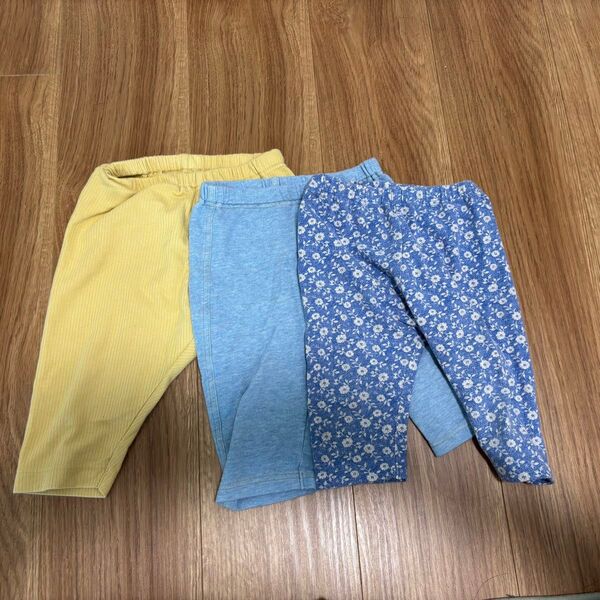 UNIQLO 七分丈レギンス ボトムス ズボン 90cm 3点セット