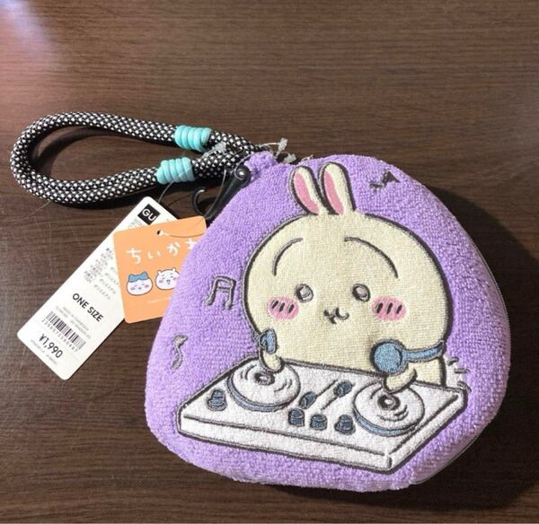 【新品】うさぎ GU ちいかわ コラボ ポーチ 紫