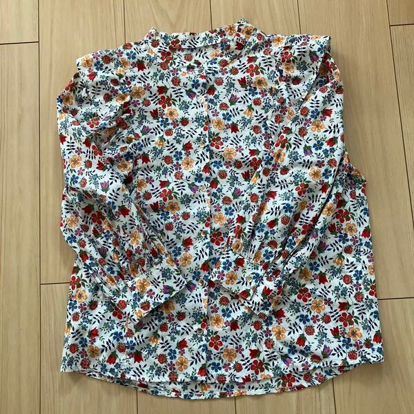 【美品・レア】ラブティックボンボン:リバティ プリント 7分袖ブラウス 花柄