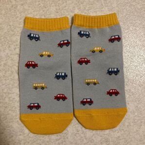 【未着用】ケーピーデコ:車柄 靴下 ソックス 15ー17 イエロー ケーピーボーイ