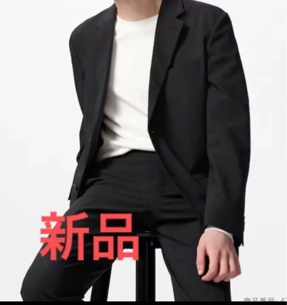 新品未使用 ユニクロ 感動ジャケット スーツ ジャケット UNIQLO ブラック 黒 L メンズ
