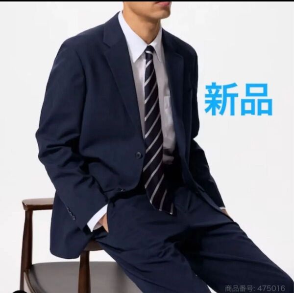 ユニクロ 感動ジャケット UNIQLO 新品 未使用 ネイビー M スーツ ジャケット テーラードジャケット メンズ 男性用