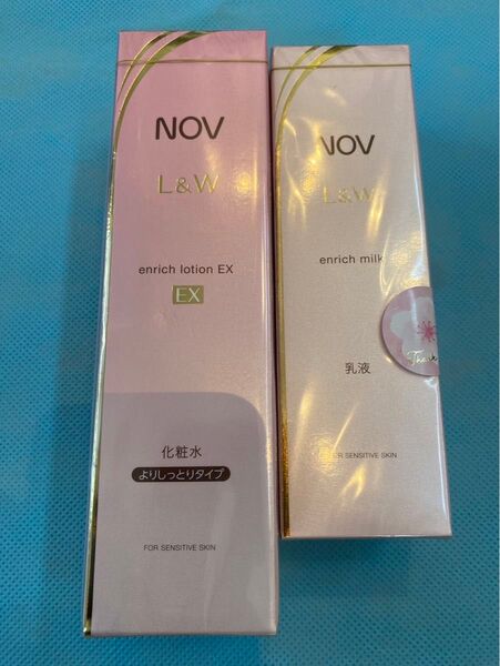 新品 NOV L&W ノブ エンリッチローション エンリッチミルク 化粧水 乳液 2本セット 美白