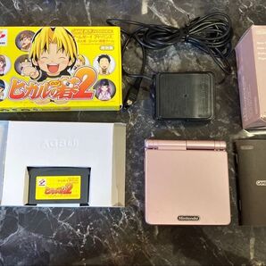 ゲームボーイアドバンスSP 本体 パールピンク 箱 美品 説明書 ヒカルの碁 ソフト 綺麗