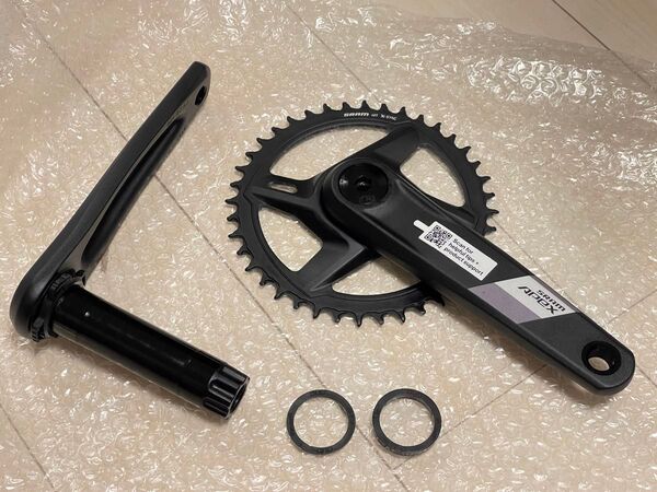 SRAM Apex クランクセットDUB Wide 1x 12速対応 172.5mm 40T 2.5mm・5.5mmスペーサー付き