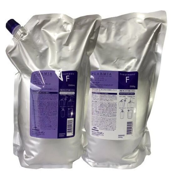 ミルボン プラーミア ヘアセラム シャンプーF&トリートメントF レフィルセット(2500ml+2500g)×1個