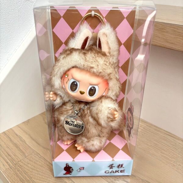 【新品】LABUBU ラブブ ぬいぐるみ ふわふわケーキブラウン