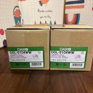 【2個セット】DAIKO LEDダウンライト DDL-5104WW