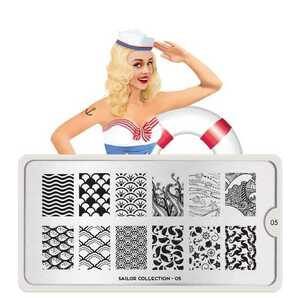 Moyou London nails stamp plate SAILOR 05