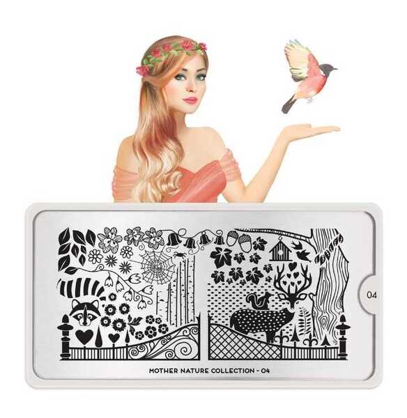 Moyou London ネイルスタンププレート MOTHER nature 04