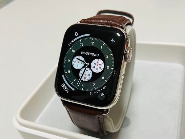 バッテリー100% Apple Watch シリーズ5 44mm アップルウォッチ ステンレス 訳あり