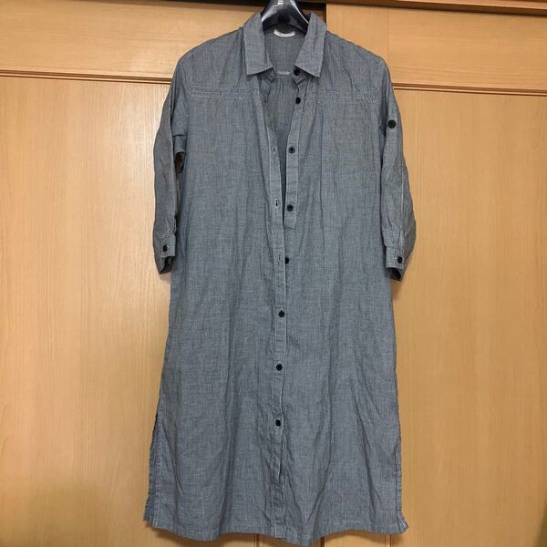 シャツワンピース ロングシャツ