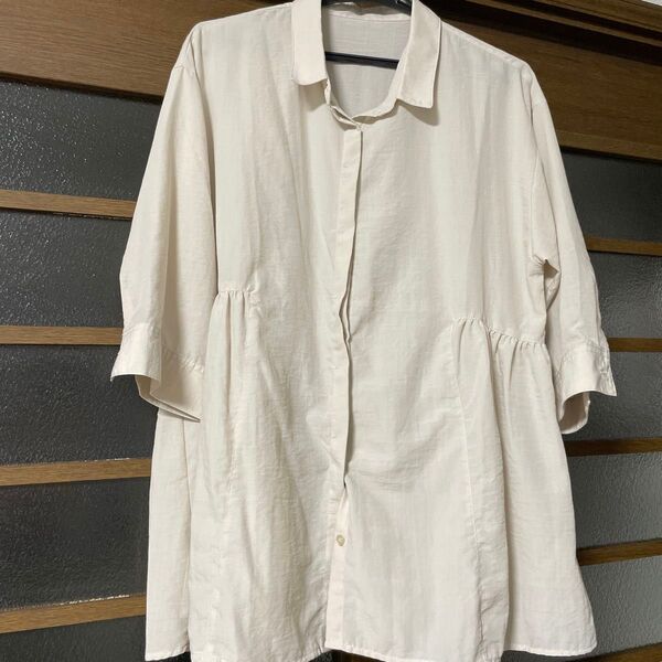 新品 レディース トップス ベージュ 五分袖