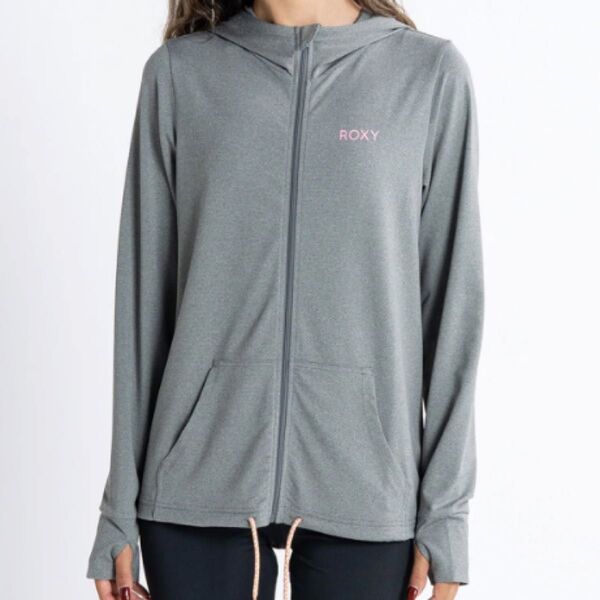 新品未使用 ROXY ロキシー 長袖 ラッシュガード パーカー ジップアップ 速乾 UVカット 水着 紫外線カット