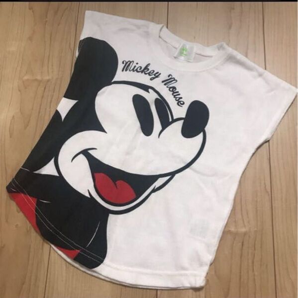 ミッキー Tシャツ トップス 80cm 半袖Tシャツ ノースリーブ ホワイト