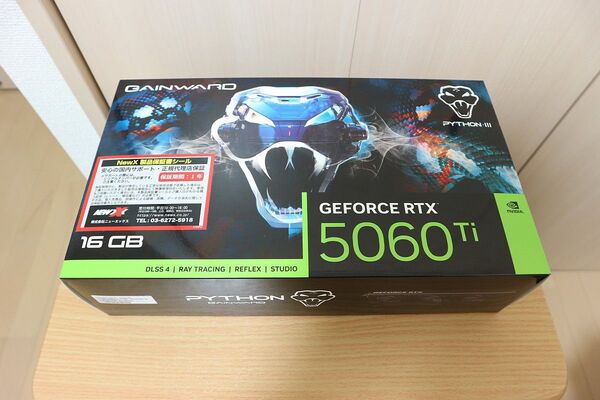 【ほぼ新品】Gainward GeForce RTX 5060Ti PYTHONⅢ 16GB GDDR7