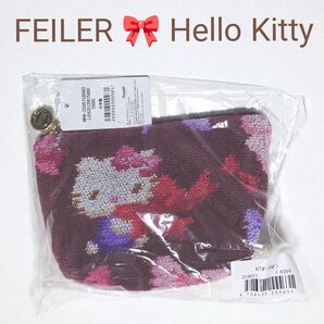 新品タグ付き FEILER × Hello Kitty フェイラー ハローキティ コラボ リボン ポーチ