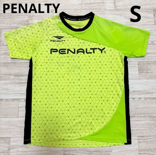 PENALTY ペナルティ 蛍光 黄緑 サッカー フットサル シャツ S 半袖Tシャツ スポーツTシャツ プラシャツ 速乾生地