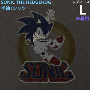ソニックザヘッジホッグ 半袖Tシャツ Lサイズ ダークグレー 新品 未着用 レトロゲームキャラクター SEGA SONIC