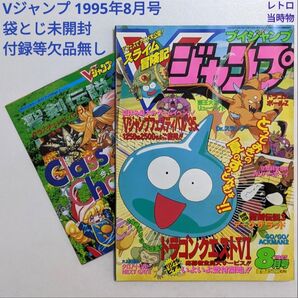Vジャンプ 1995年8月号 付録付き 袋とじ未開封 レトロ 当時物 絶版 レア ブイジャンプ VJ 平成7年8月