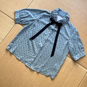 【新品】レイカズン お花プリントブラウス リボンタイ付き