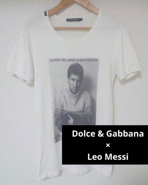 【レア】Dolce & Gabbana × Leo Messi ドルガバ × リオネル・メッシ フォトプリントTシャツ イタリア製