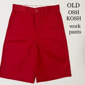 OLD OSH KOSH オシュコシュ ワークハーフパンツ レッド Sサイズ