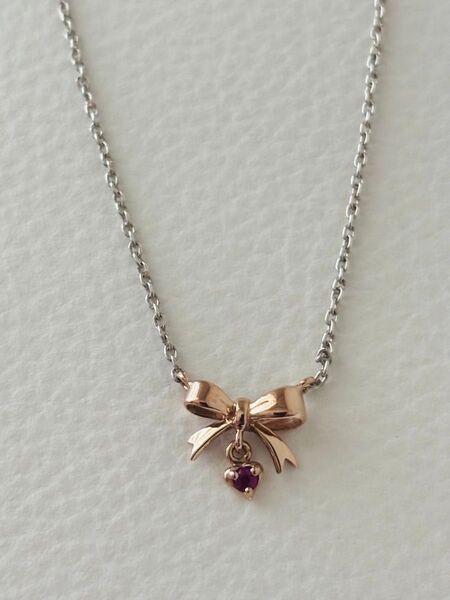 STAR JEWELRY k18リボンネックレス