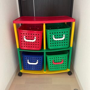 収納棚 キャスター付き 4個セット マルチカラー