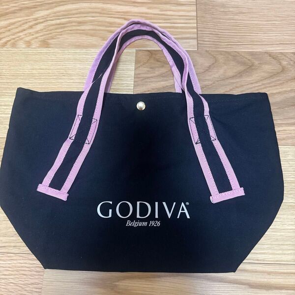GODIVA エコバッグ 黒とピンク トートバッグ