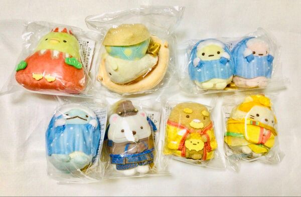 ラスト 美のるつぼ てのりぬいぐるみ すみっコぐらし ねこ しろくま とんかつ とかげ 等 9点セット 未開封 写真の子